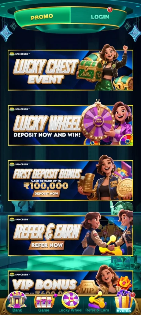 Spin Crush Bonuses And Events